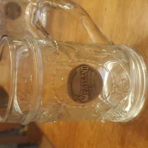 Vintage Opryland USA Glass Stein Pewter Medallion